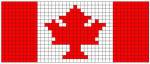 Флаг Канады схема фенечки