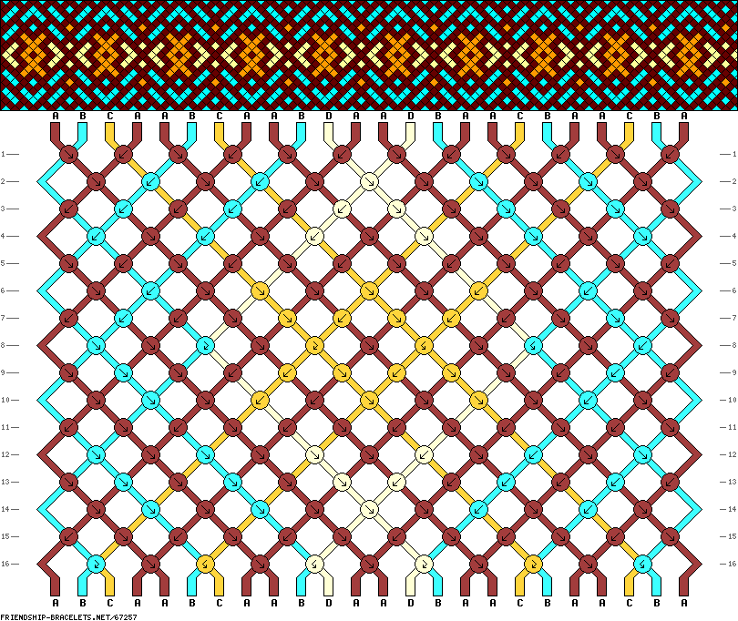 Схемы косого плетения от 10 до 20 нитей